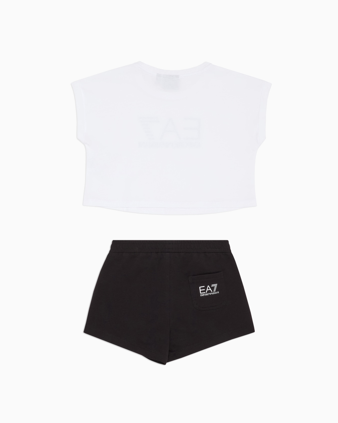 Logo Series Girl cotton T-shirt and shorts set Slide 2