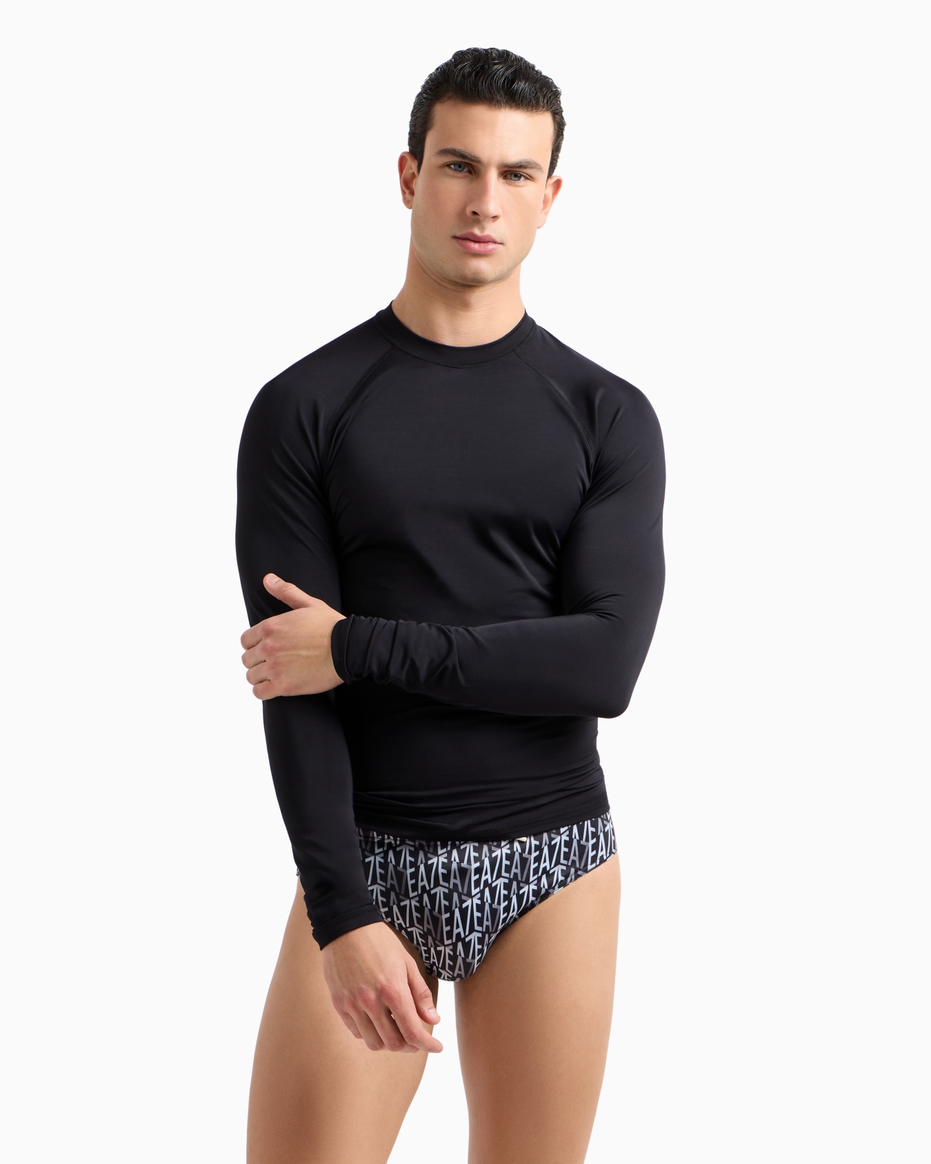Lycra long-sleeved crew-neck T-shirt Slide 1