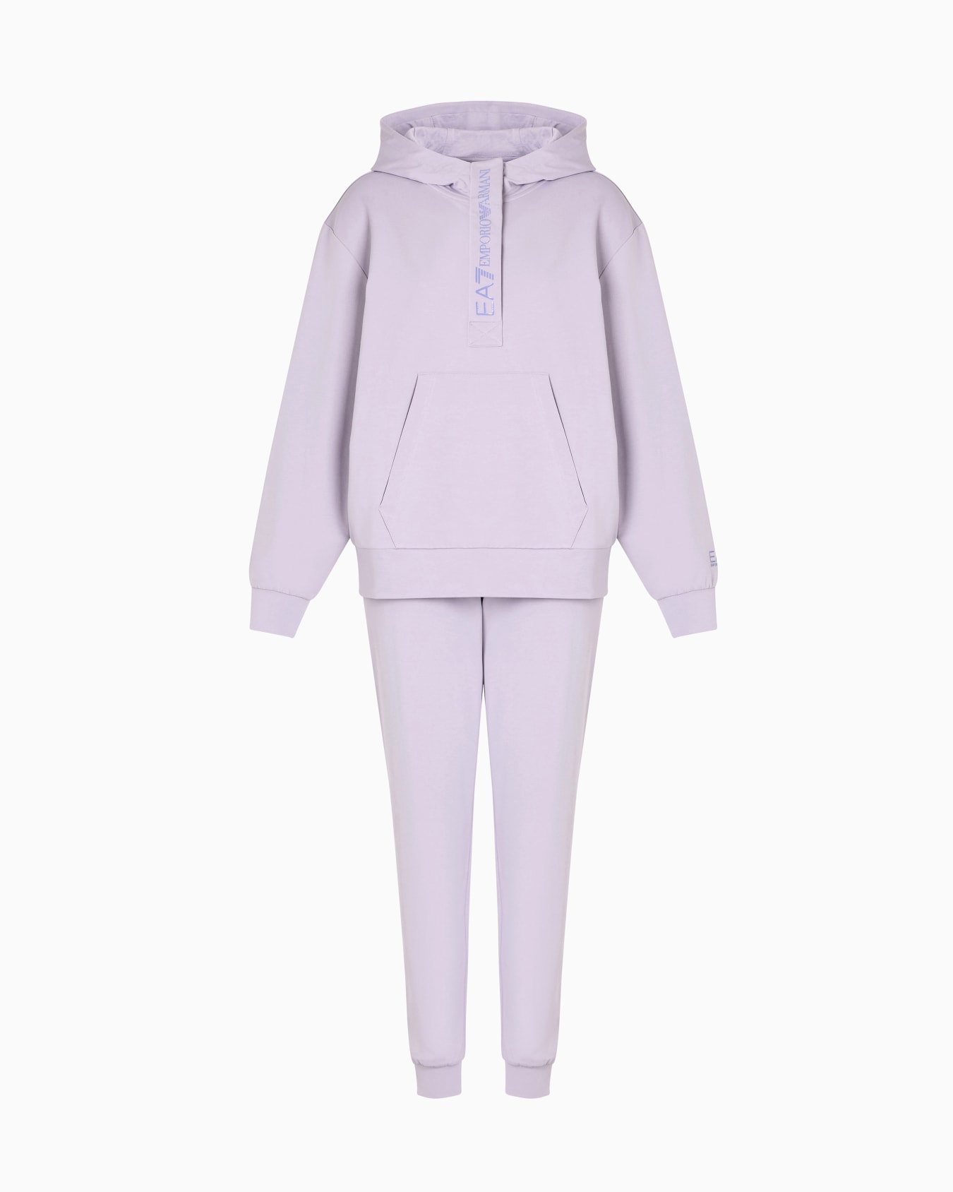 Stretch cotton jersey hooded tracksuit Slide 0
