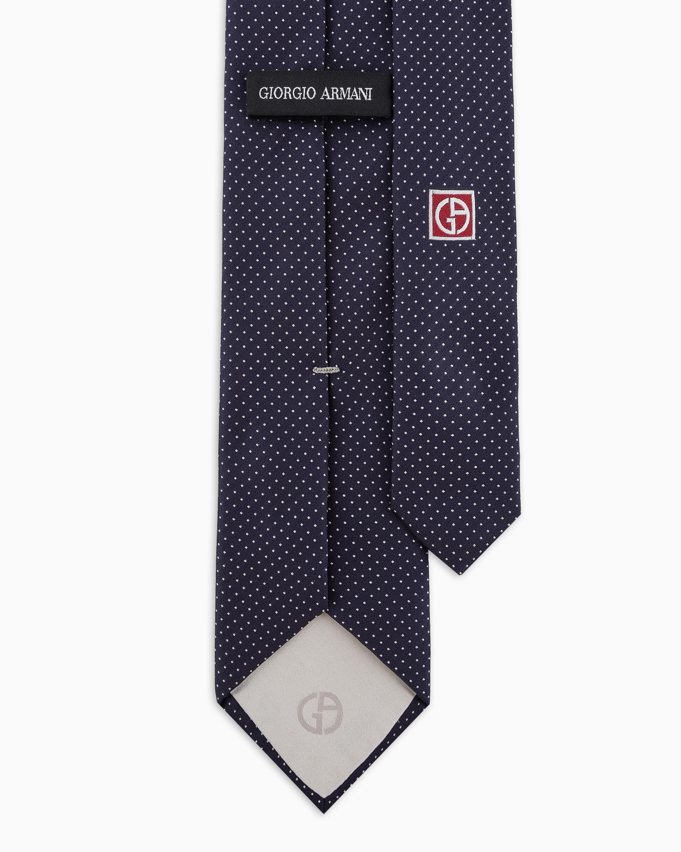 Corbata de seda pura con microlunares en tejido jacquard Diapositiva 1