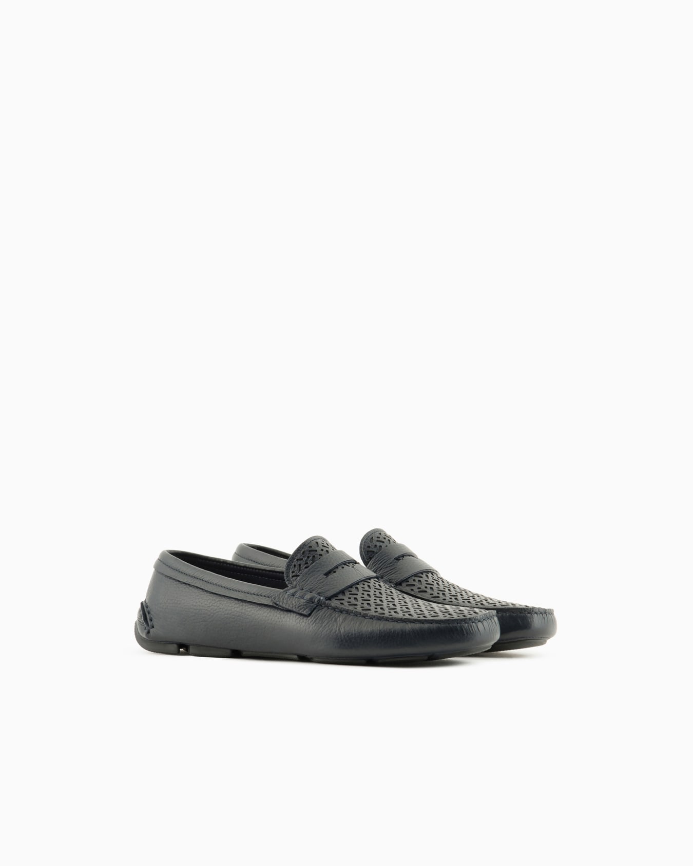 Deerskin and nappa-leather loafers Slide 1