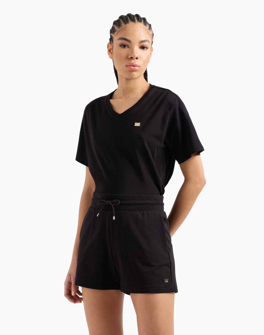 core-lady-stretch-cotton-jersey-fleece-shorts-black--ea7