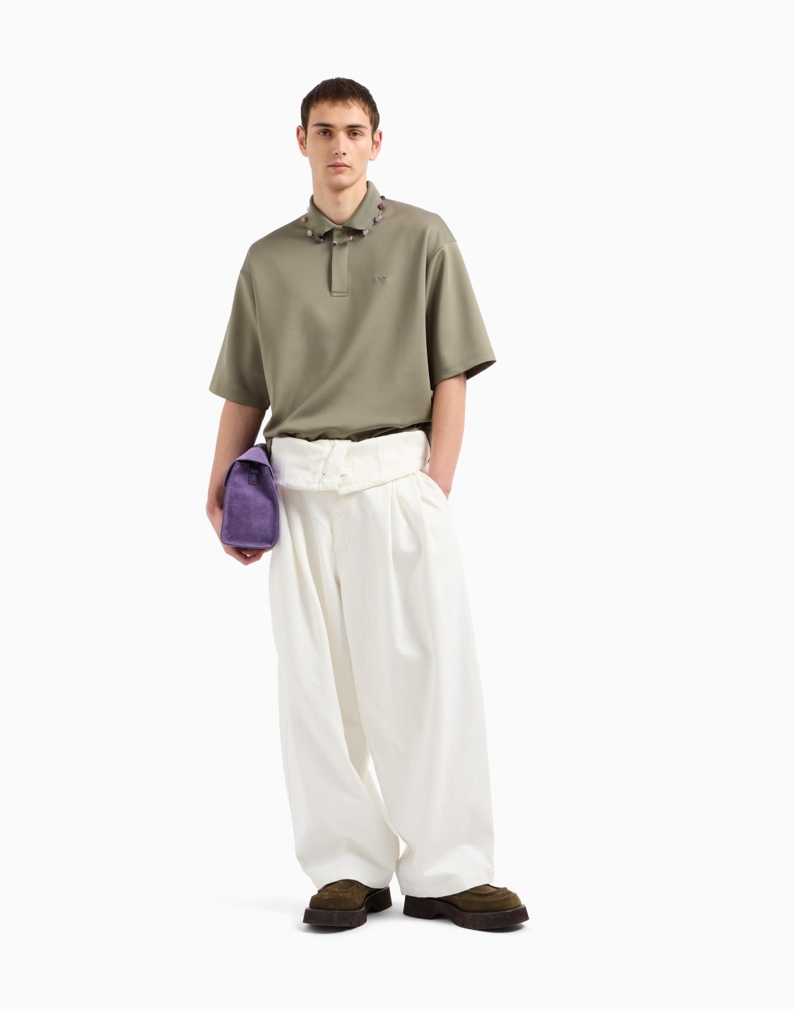 short-sleeved-jersey-sweatshirt-with-a-polo-shirt-collar-and-oversized-flower-green--emporio-armani