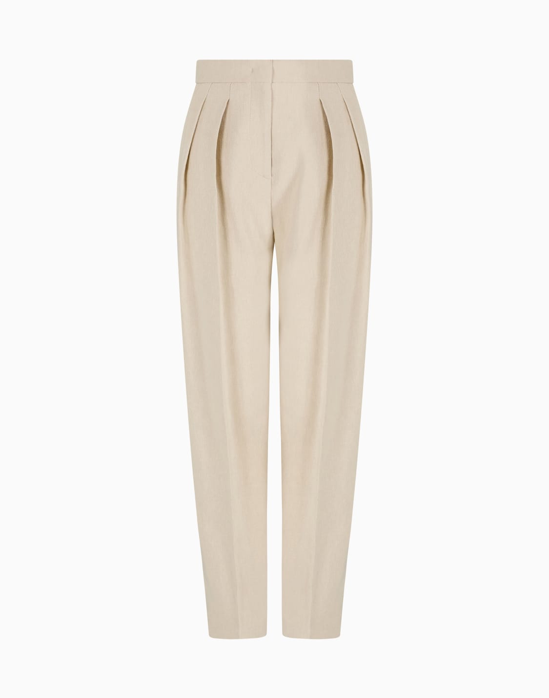 hose-mit-bundfalten-gefertigt-aus-baumwolle-und-viskose-in-cannet-optik-beige--giorgio-armani