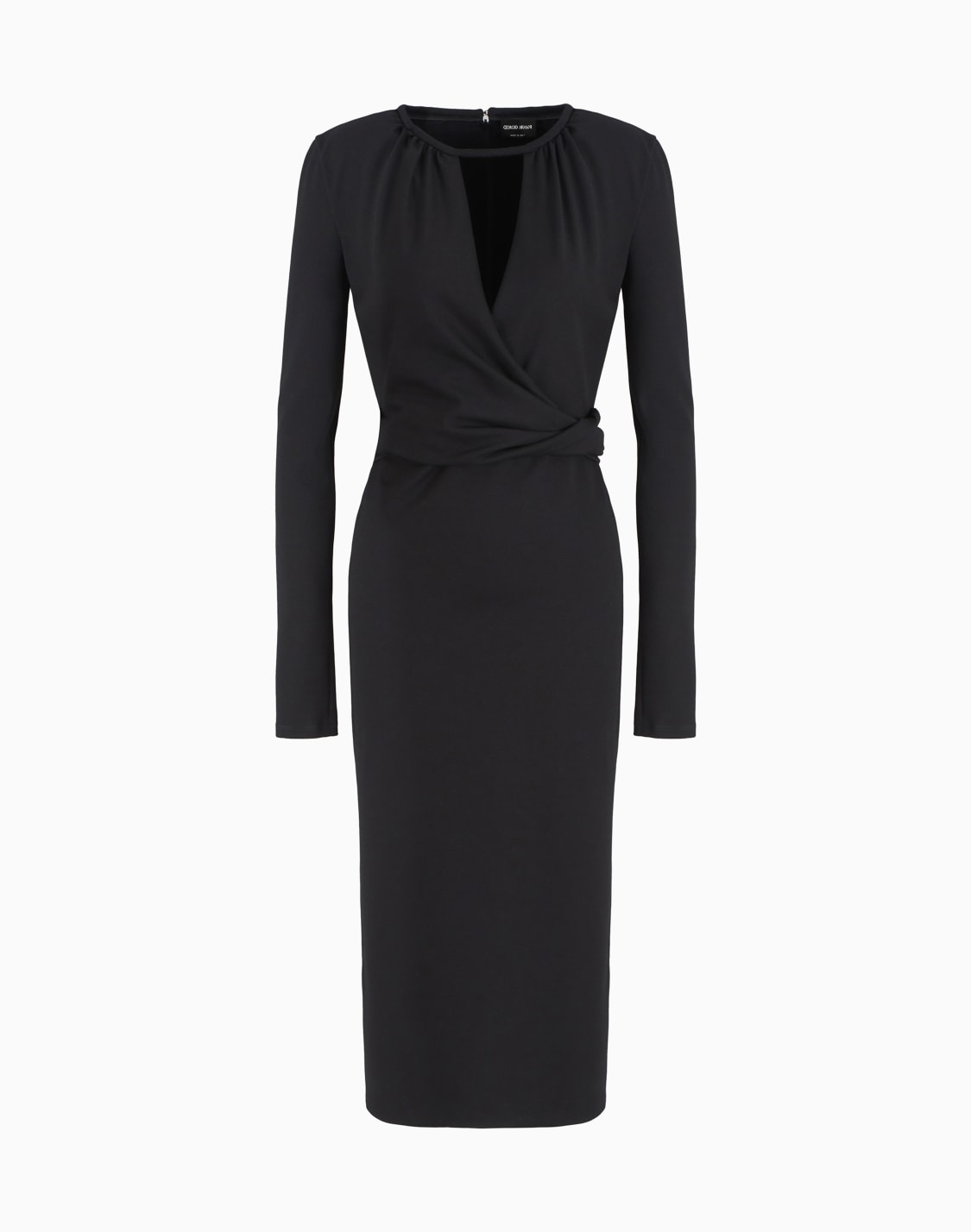 asv-midikleid-aus-viskosemischung-schwarz--giorgio-armani