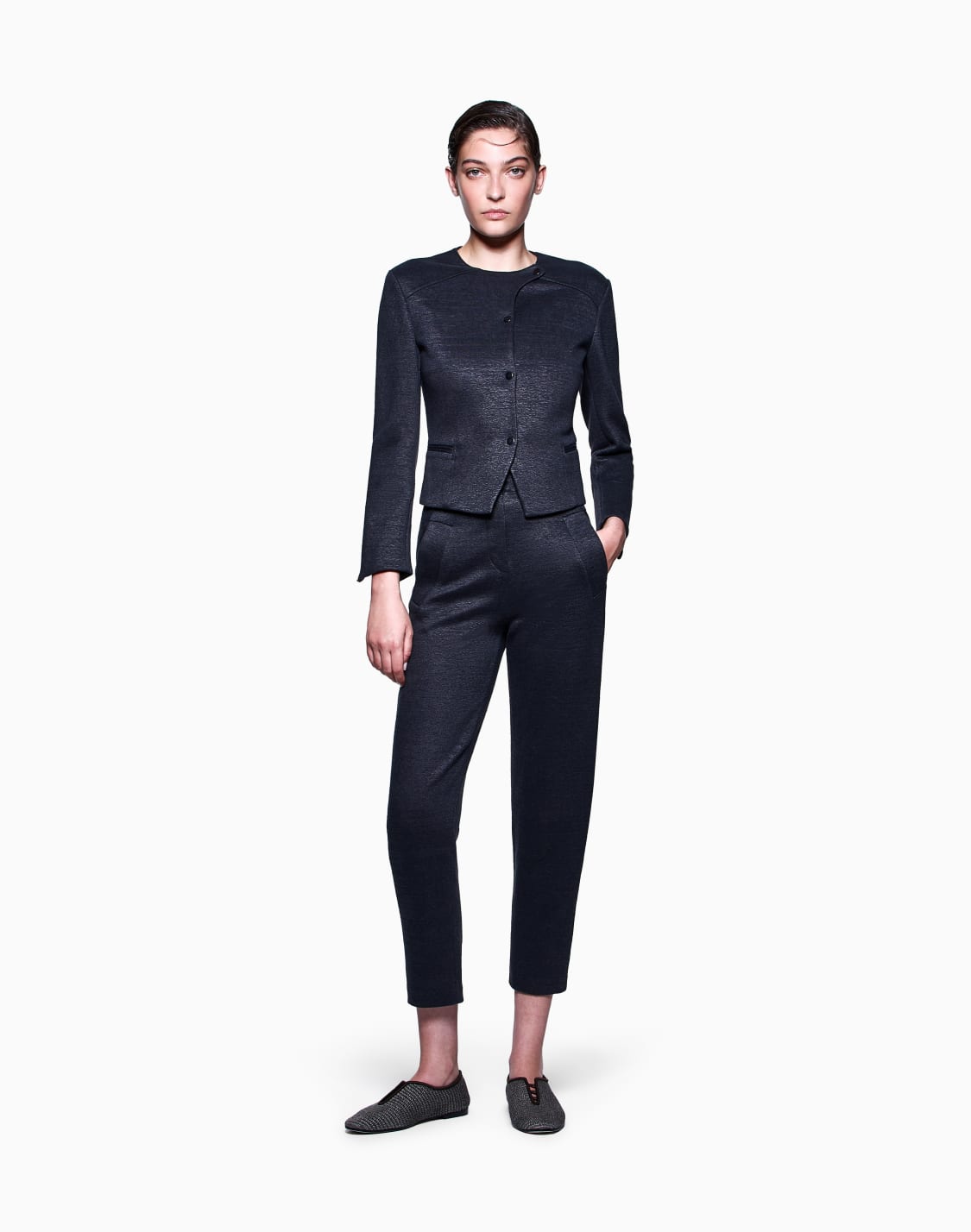 gerade-geschnittene-hose-aus-leinen-und-viskosejersey-in-jacquard-verarbeitung-grau--giorgio-armani