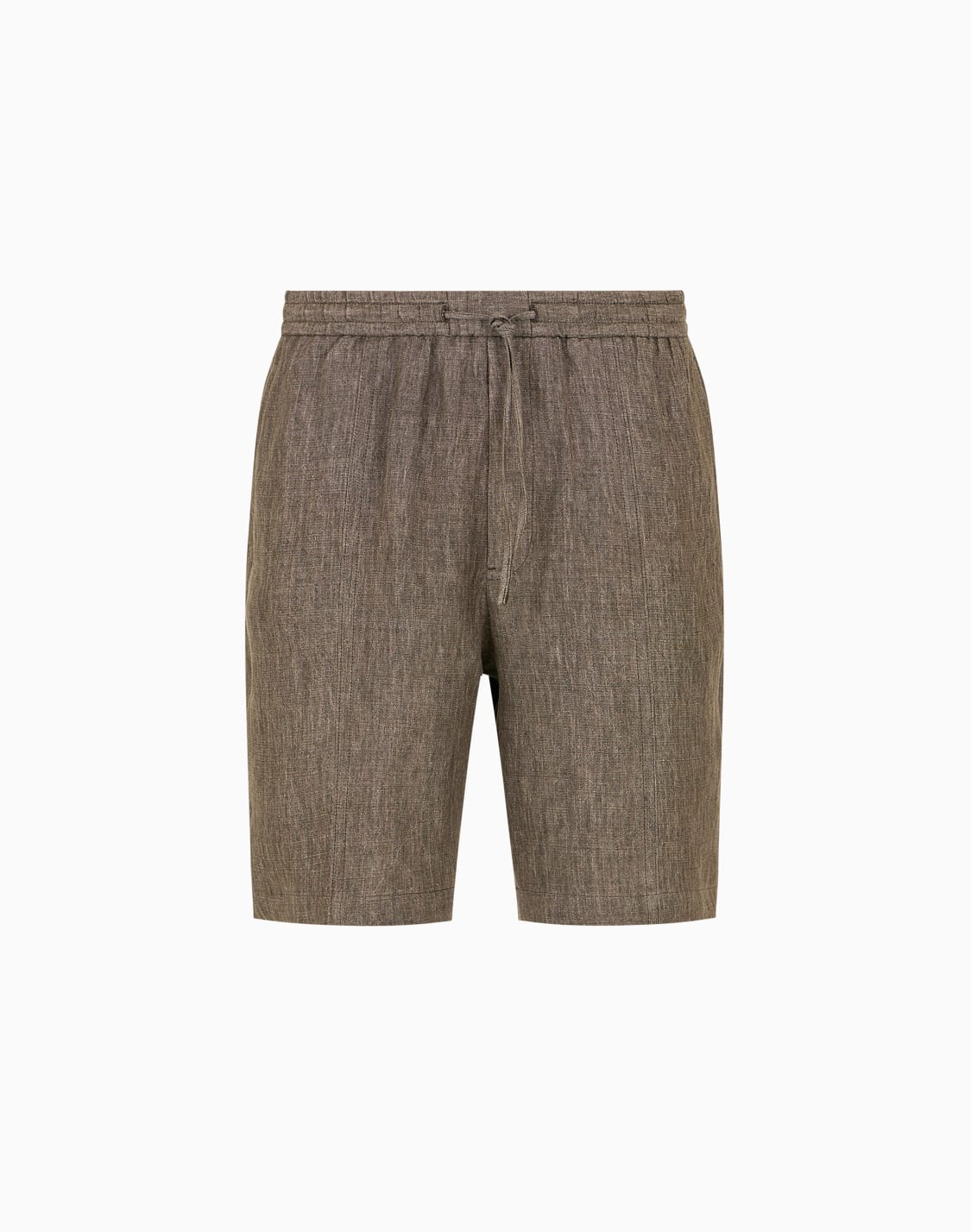 bermuda-shorts-in-faded-linen-with-a-crpe-texture-with-drawstring-brown--emporio-armani