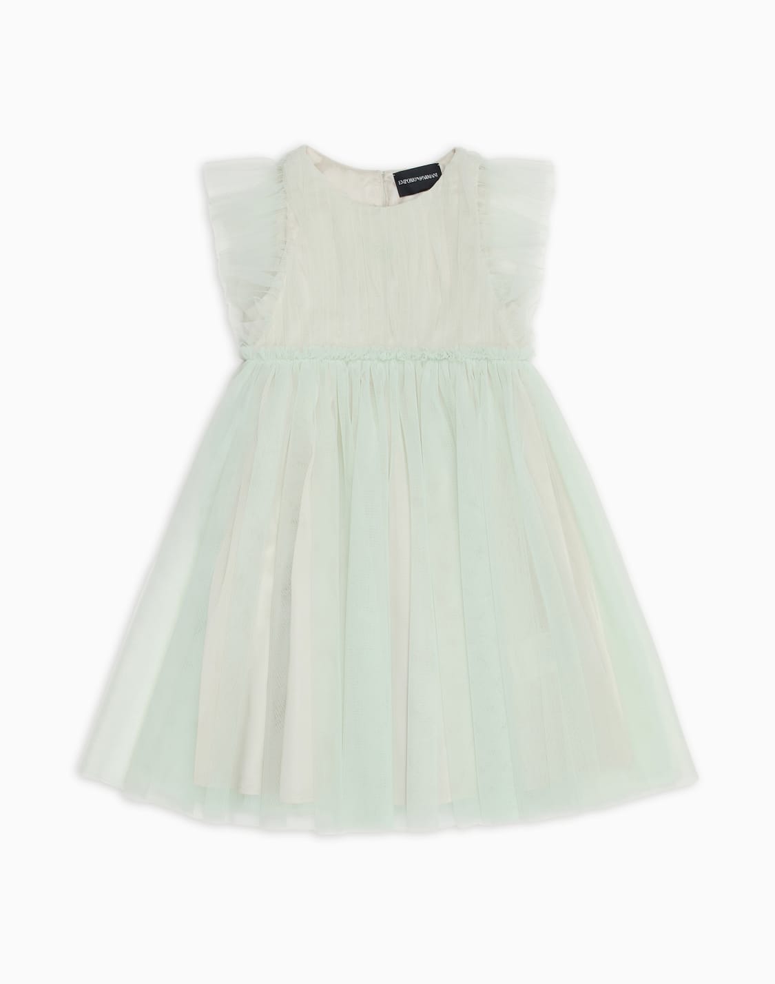 pleated-tulle-dress-green--emporio-armani