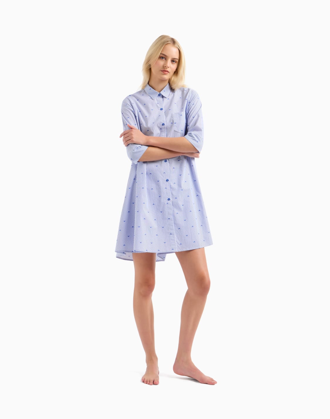 nightdress-with-striped-motif-and-all-over-eagle-logo-light-blue--emporio-armani