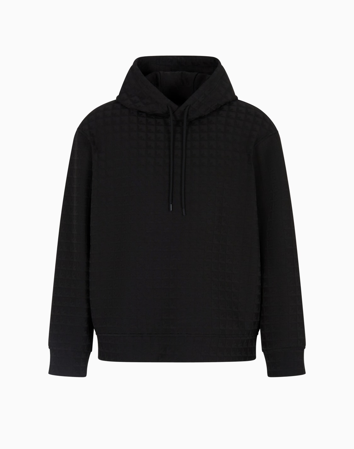 asv-lyocell-blend-jacquard-jersey-hooded-sweatshirt-with-repeated-eagle-motif-black--emporio-armani