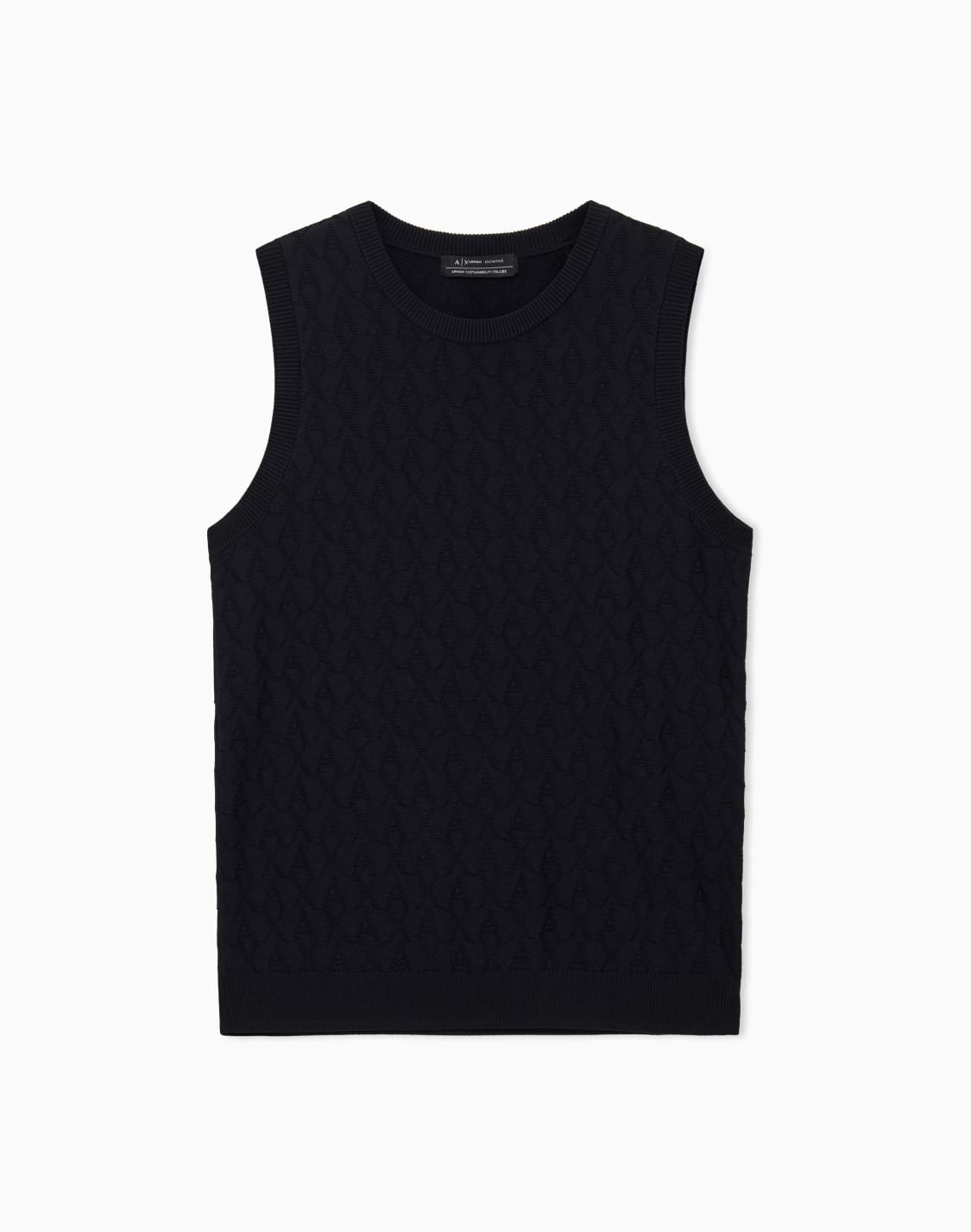 top-con-logo-por-todas-partes-negro--armani-exchange